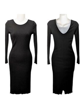 NWT COMUNE Julius Ribbed Bodycon Midi Dress S